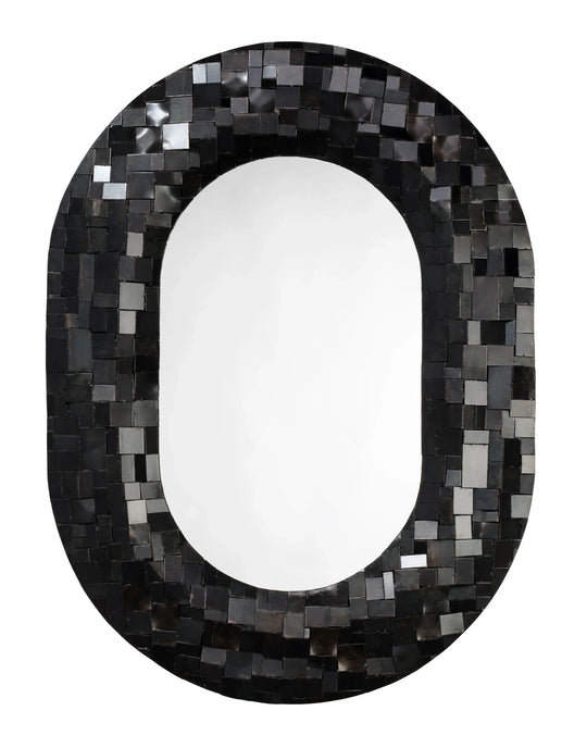 Jamie Young Enigma Iron Oval Wall Mirror WALL MIRRORS