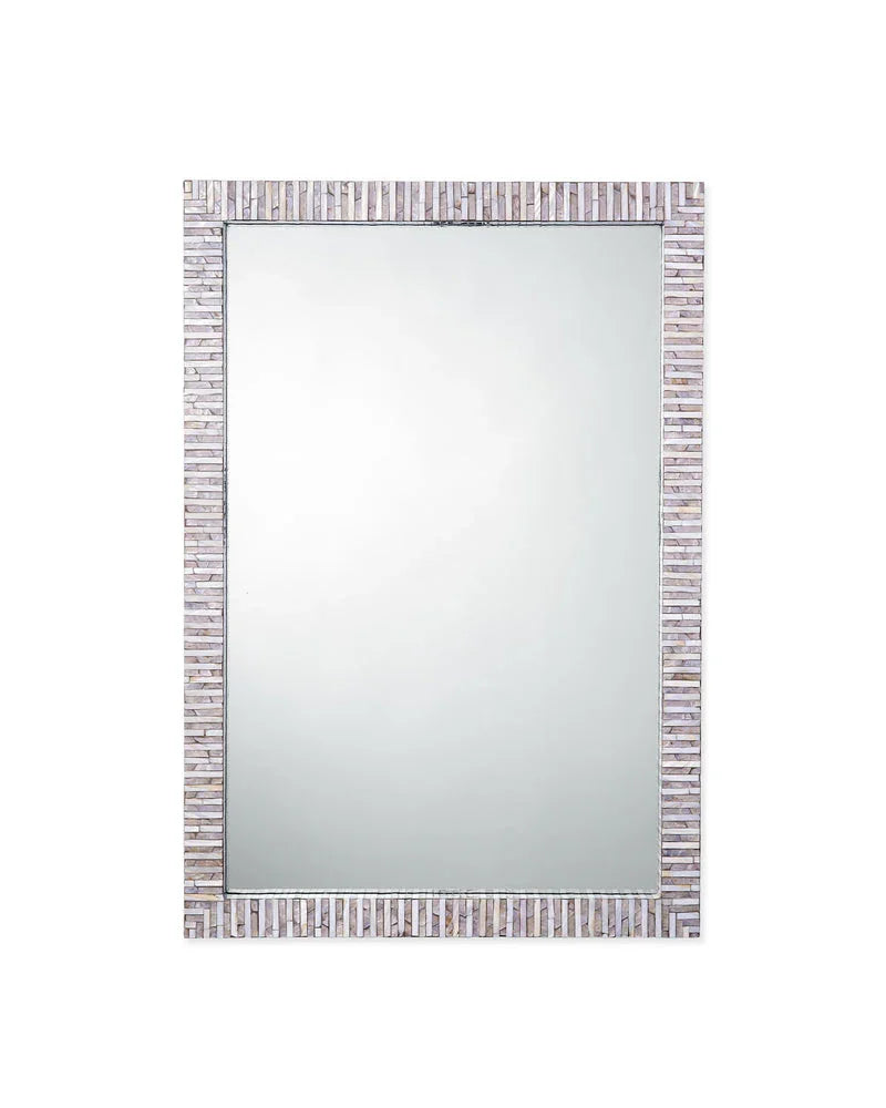 Jamie Young Marmont Mother of Pearl Rectangle Wall Mirror WALL MIRRORS