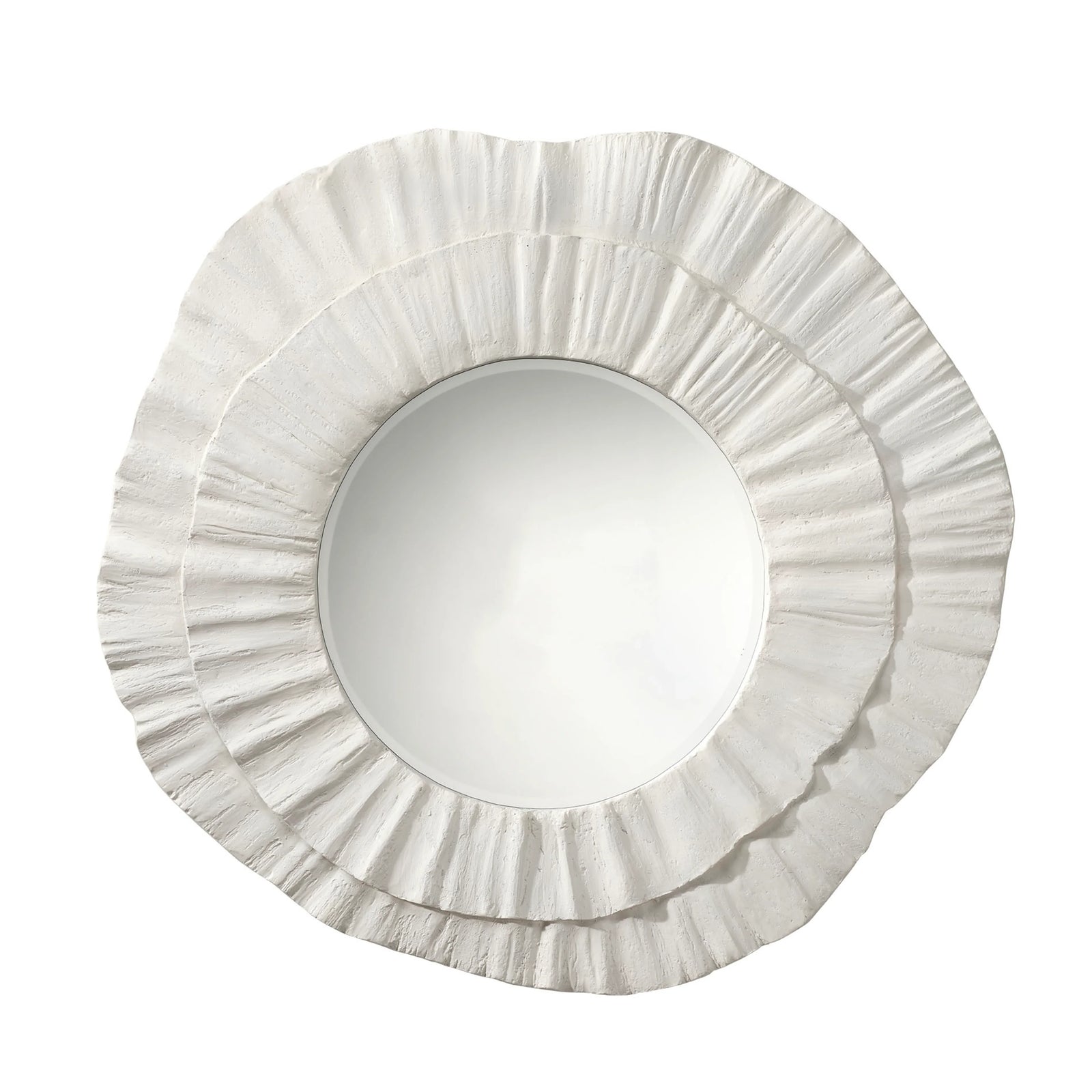 Jamie Young Millstone Resin Round Wall Mirror WALL MIRRORS
