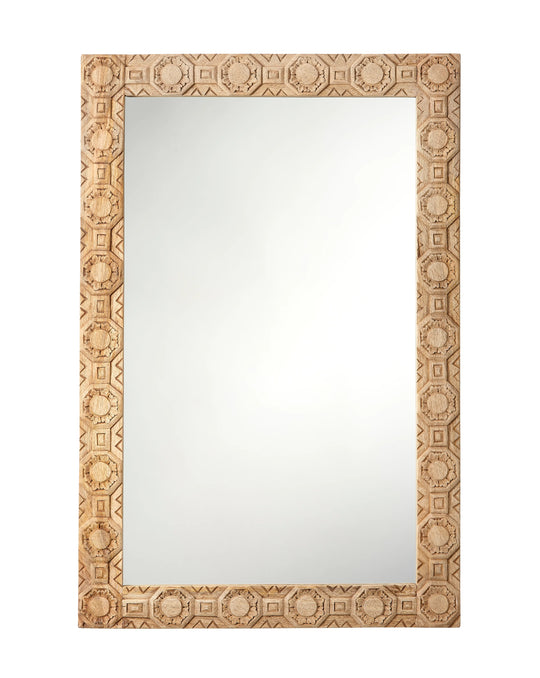 Jamie Young Relief Wood Carved Rectangle Wall Mirror WALL MIRRORS