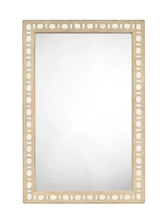 Jamie Young Sama Wood & Bone Inlay Rectangle Wall Mirror WALL MIRRORS