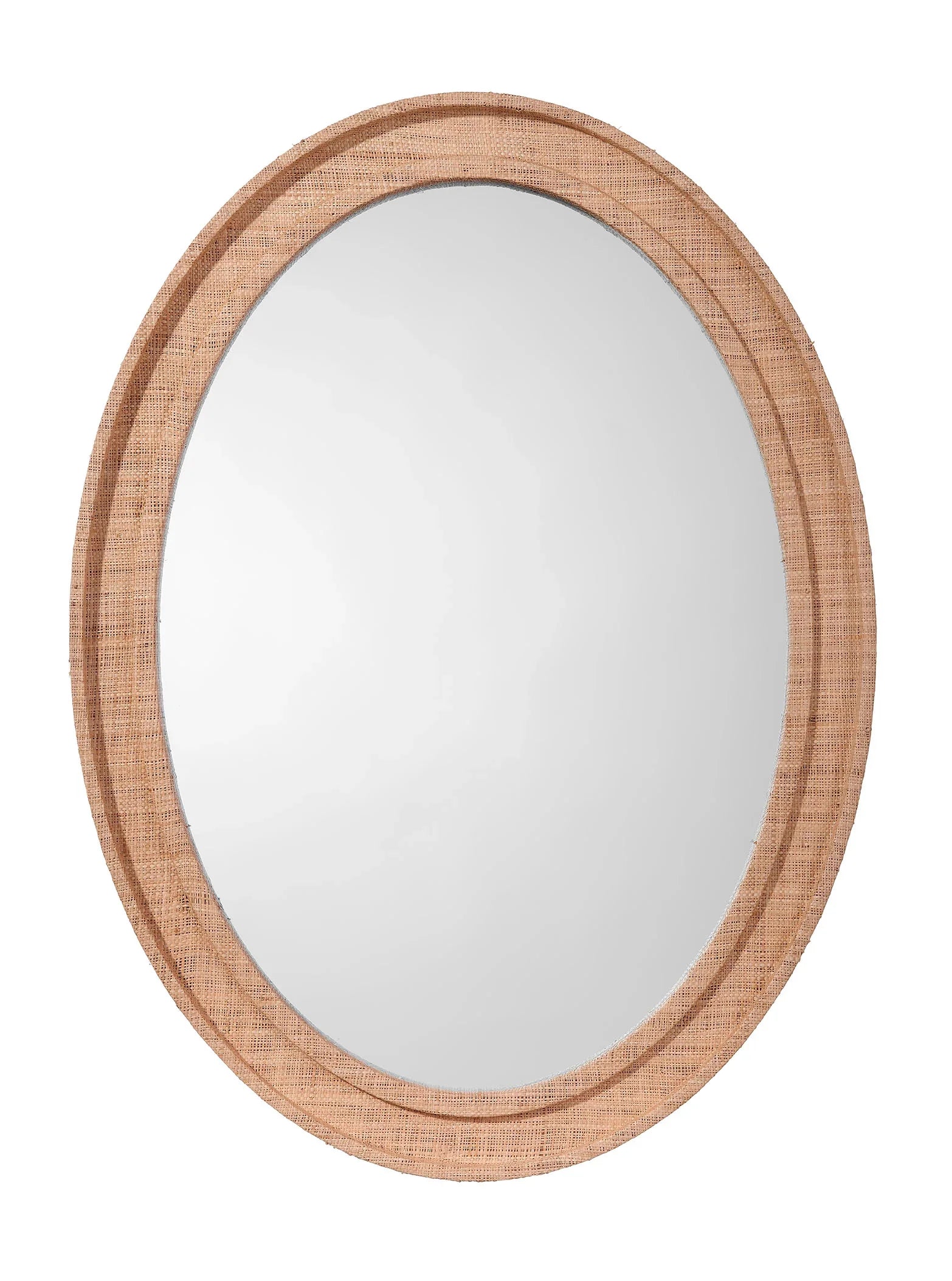 Jamie Young Valley Raffia Oval Wall Mirror WALL MIRRORS