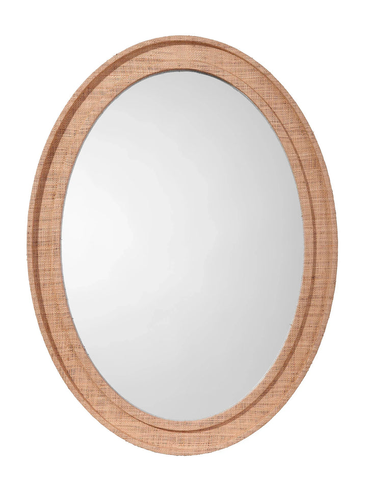 Valley Raffia Oval Wall Mirror - AmericanHomeFurniture