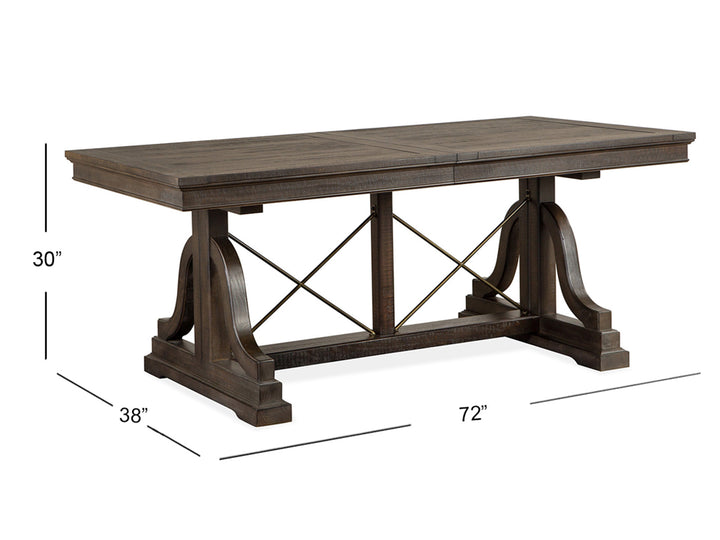 Westley Falls Graphite Extendable Trestle Dining Table - D4399-25