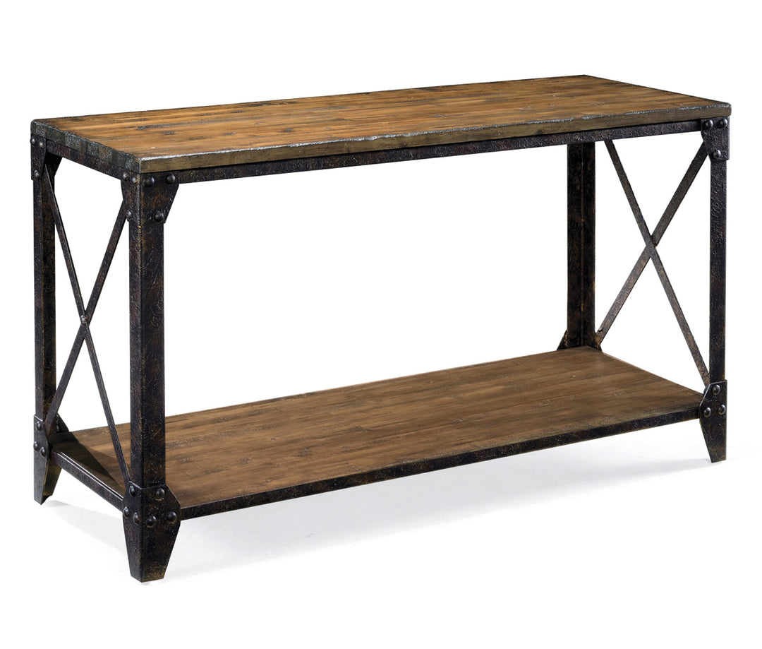 Pinebrook Distressed Natural Pine Rectangular Sofa Table - T1755-73