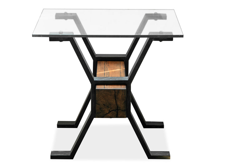 Sawyer Toasted Nutmeg And Smoked Iron Rectangular End Table - T4570-03