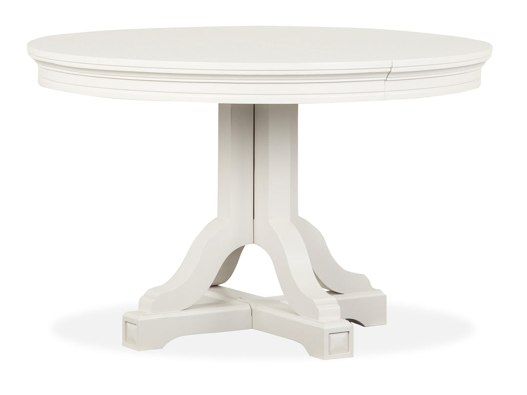 Willowbrook Egg Shell White Extendable 48" Round Dining Table - D5324-25