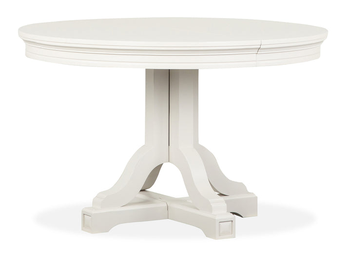 Willowbrook Egg Shell White Extendable 48" Round Dining Table - D5324-25