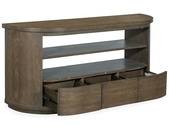 Bosley Lt. Brown Porpoise Demilune Console - T5693-75