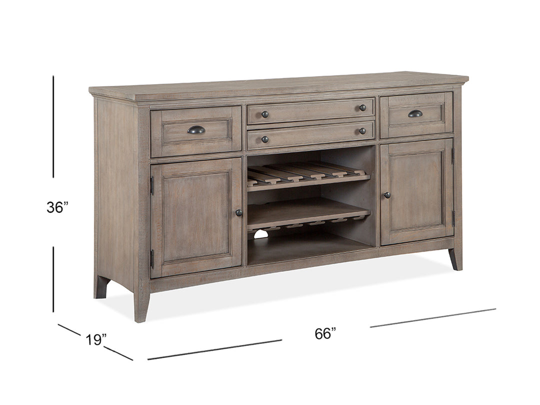 Paxton Place Dovetail Grey Buffet - D4805-14