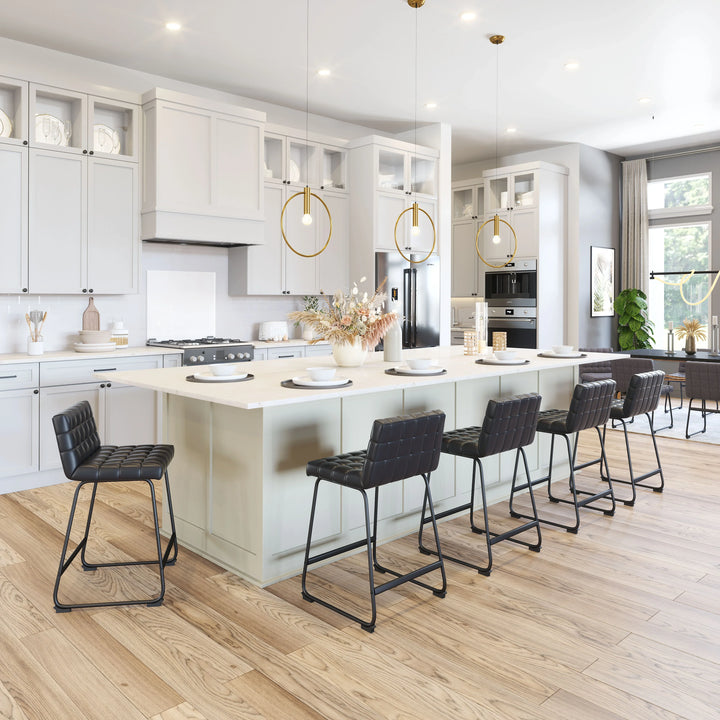 Pago Counter Stool (Set of 2) Black - AmericanHomeFurniture