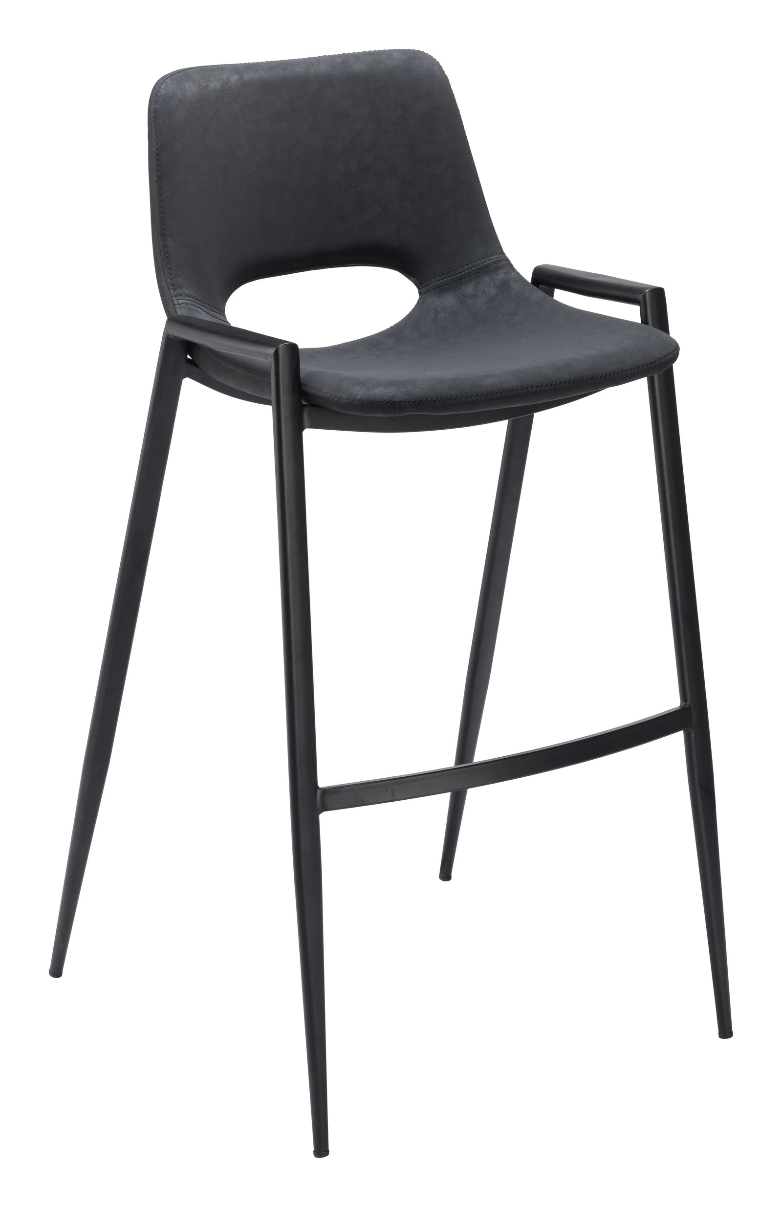 Zuo Desi Barstool (Set of 2) Black BAR STOOLS + COUNTER STOOLS