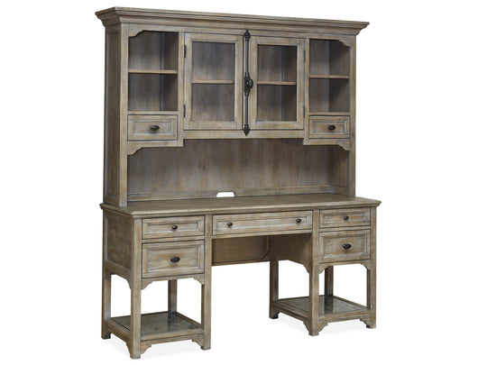 Tinley Park Dove Tail Grey Desk With Hutch - H4646-05