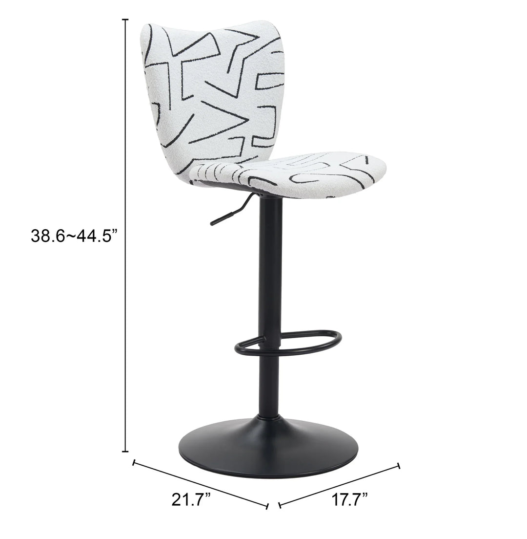 Elevate Barstool (Set of 2) White - AmericanHomeFurniture