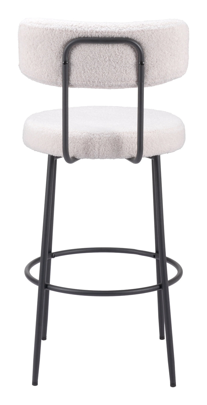 Blanca Barstool (Set of 2) Ivory - AmericanHomeFurniture