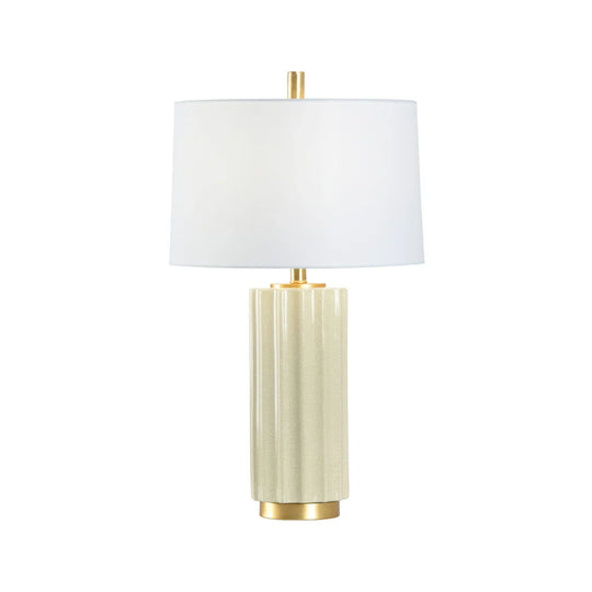 Cream Crackle Crackle Glaze/Gold Leaf