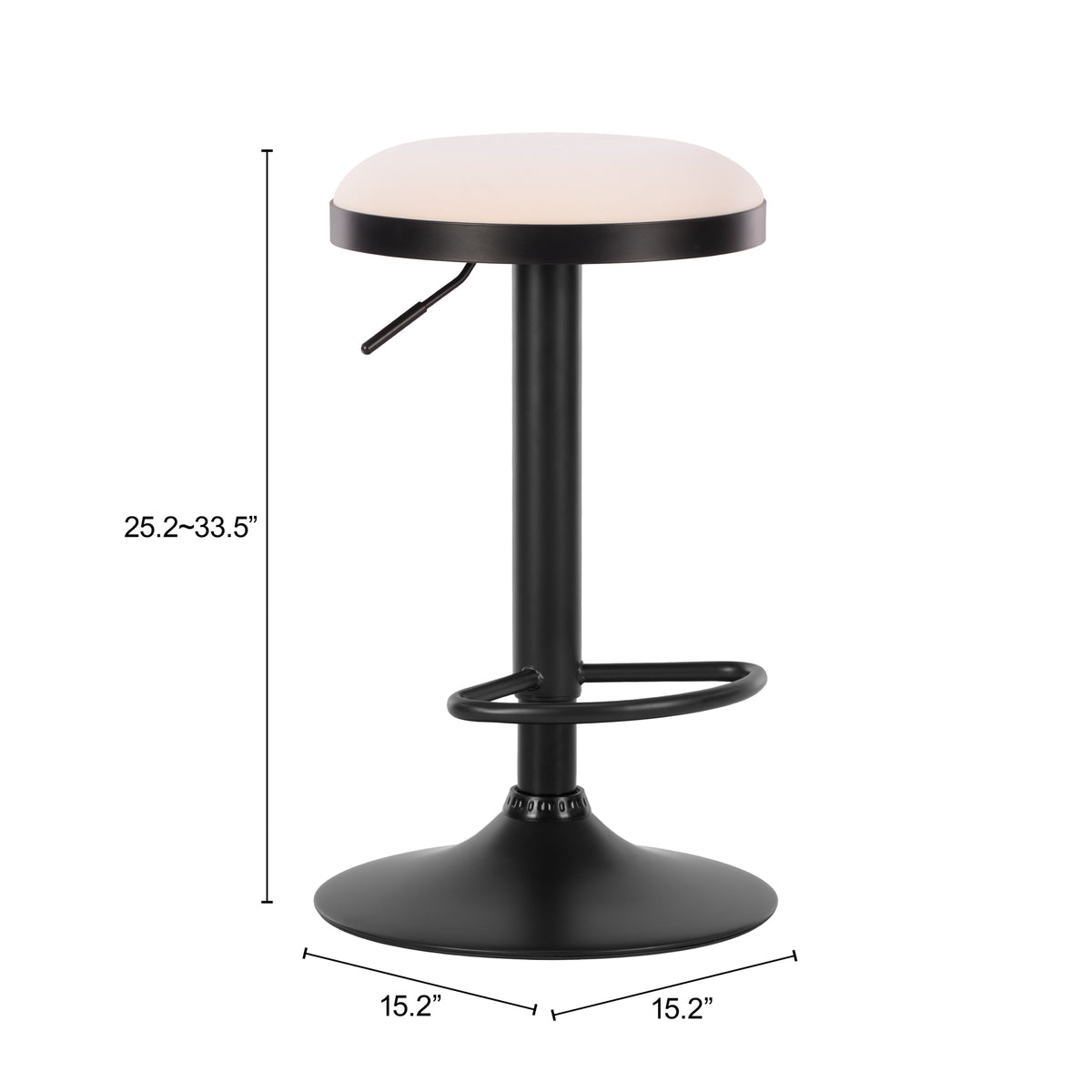 Rosco Barstool (Set of 2) White - 111095
