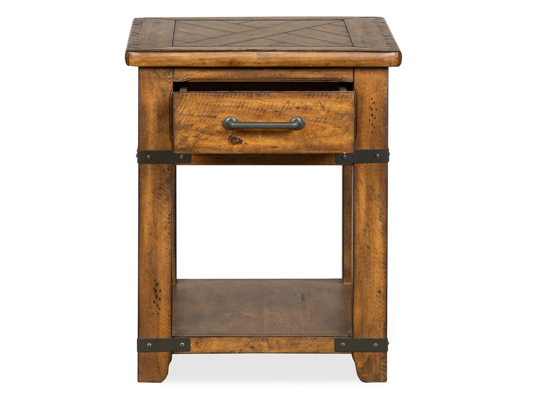 Chesterfield Farmhouse Timber Rectangular End Table - T4717-03