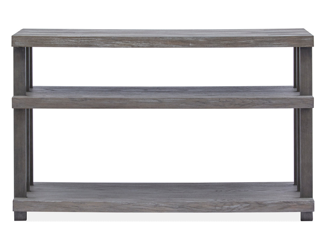 Eldridge Weathered Gravel And Satin Bronze Rectangular Sofa Table - T4917-73