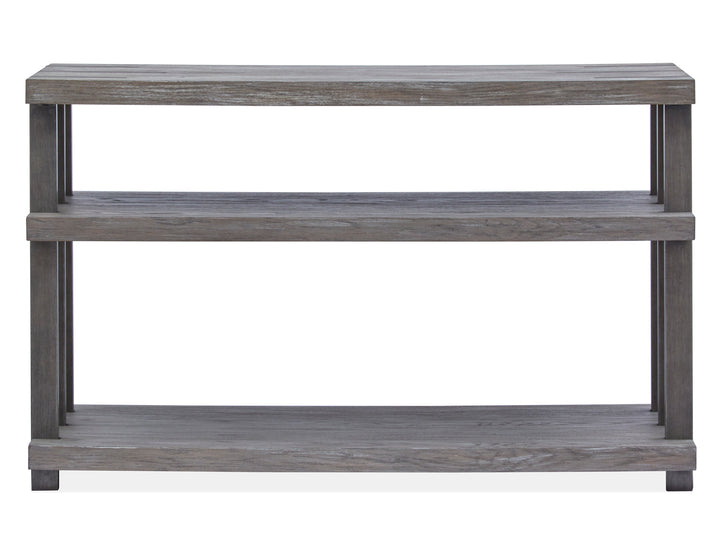 Eldridge Weathered Gravel And Satin Bronze Rectangular Sofa Table - T4917-73