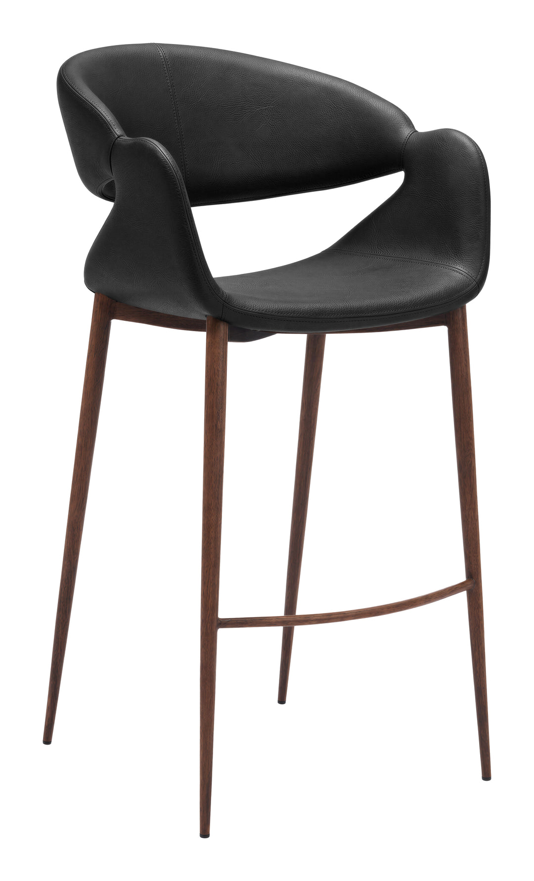 Limay Barstool Black & Walnut - 111405