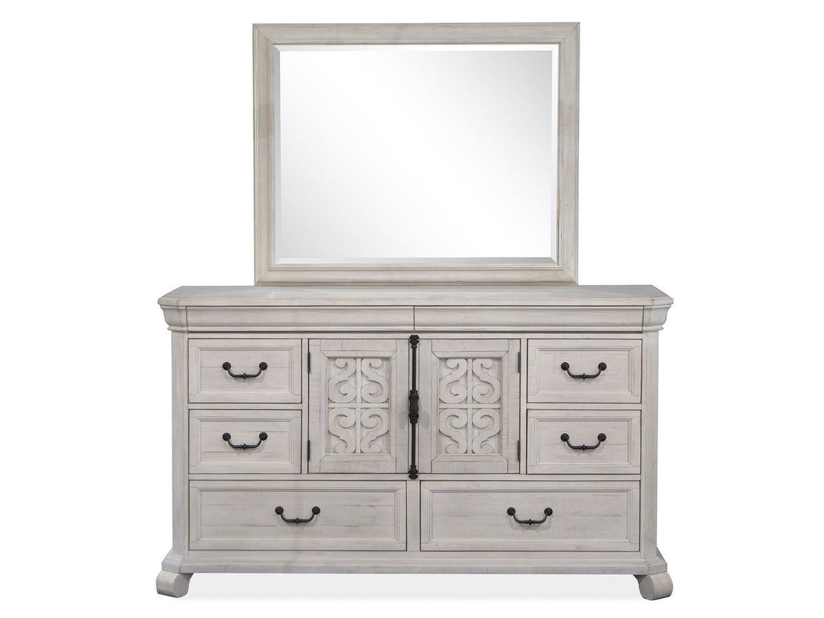 Bronwyn Alabaster Drawer Dresser With Landscape Mirror - B4436-2040