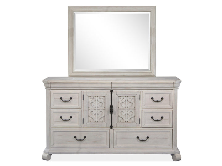 Bronwyn Alabaster Drawer Dresser With Landscape Mirror - B4436-2040