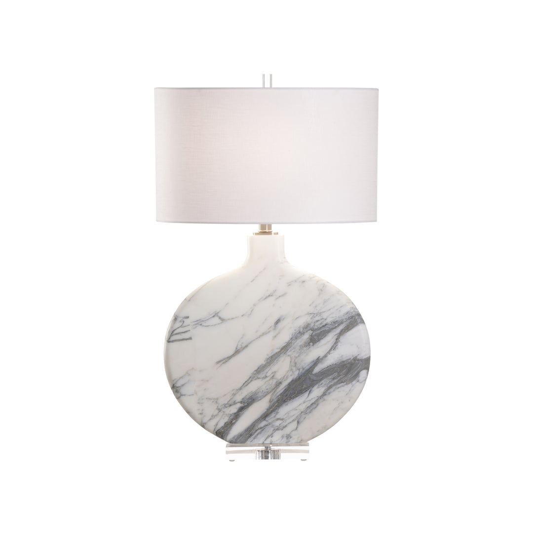 Natural White with Gray Veining/Clear