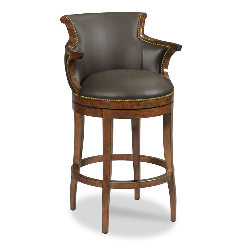 Swivel Leather Counter Stool