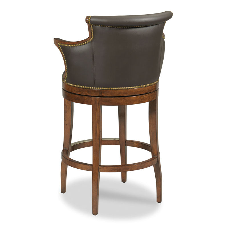 Swivel Leather Counter Stool