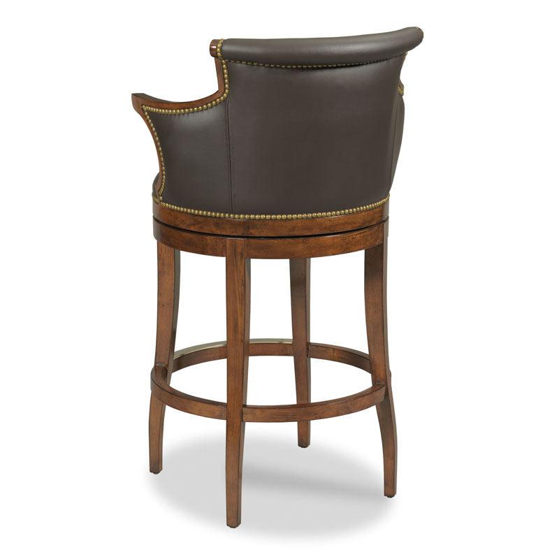 Woodbridge Swivel Leather Counter Stool BAR STOOLS + COUNTER STOOLS