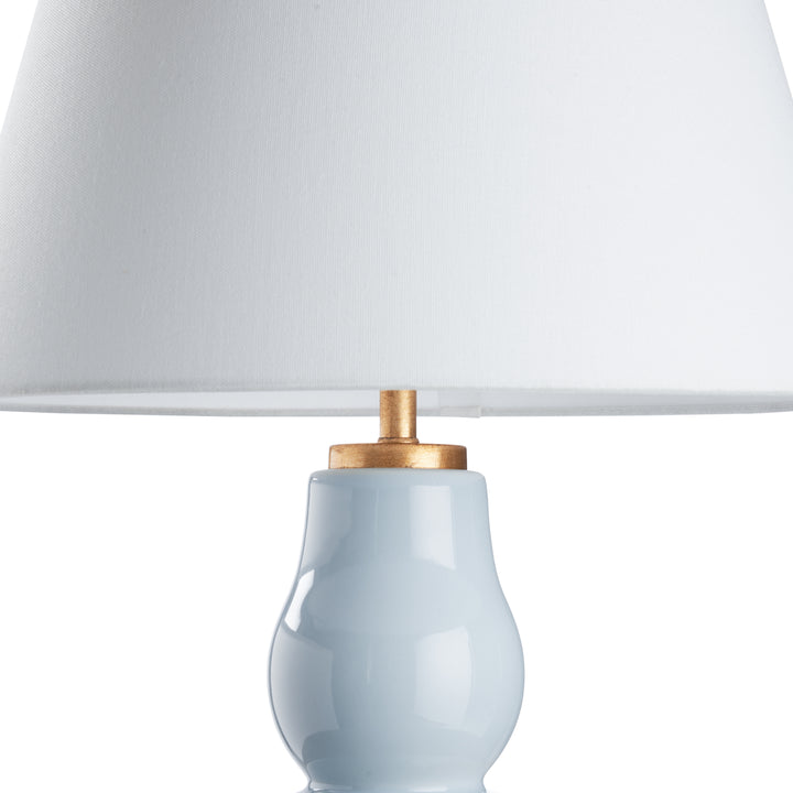 Light Blue Glaze/Gold Leaf