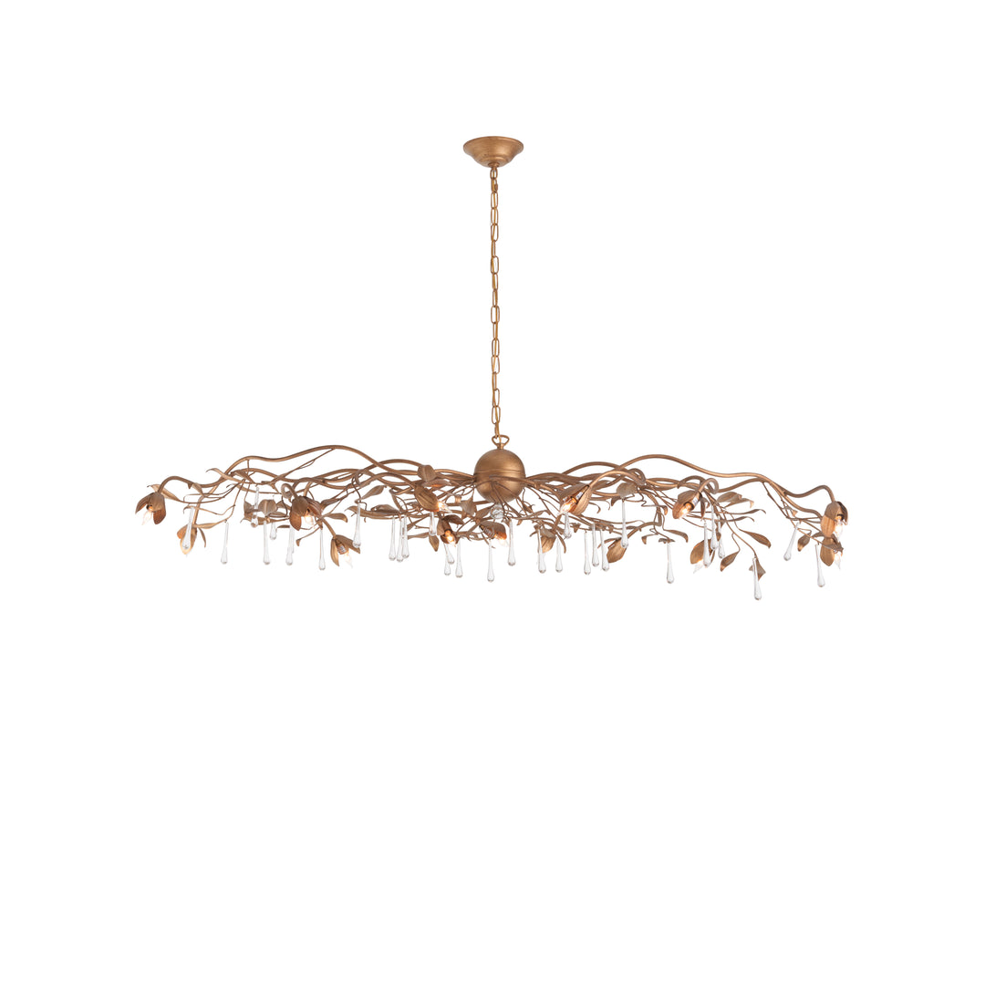 Bay Laurel Leaf Crystal Chandelier - 70376