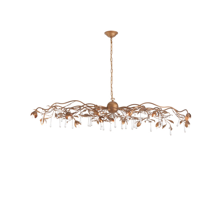 Bay Laurel Leaf Crystal Chandelier - 70376