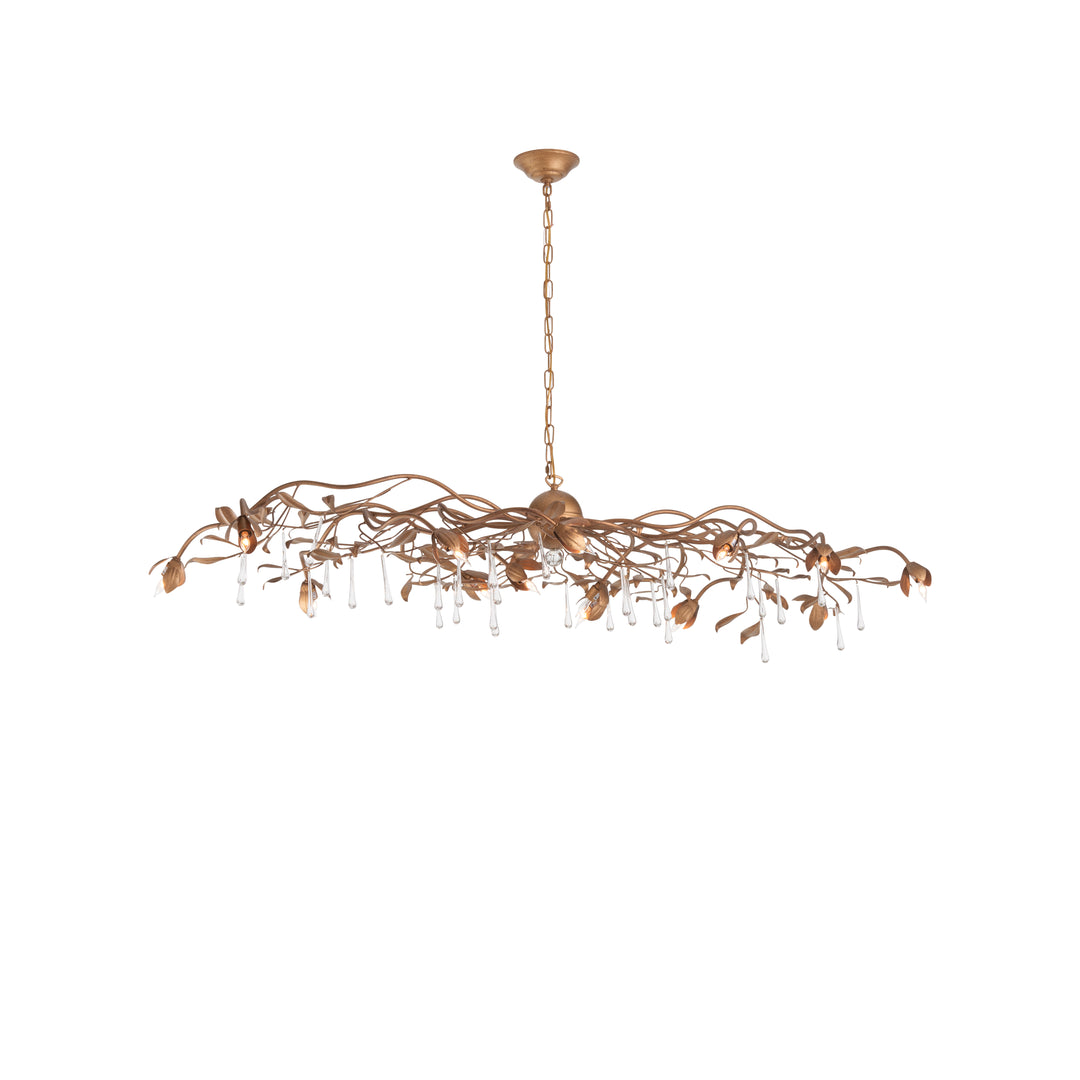 Bay Laurel Leaf Crystal Chandelier - 70376