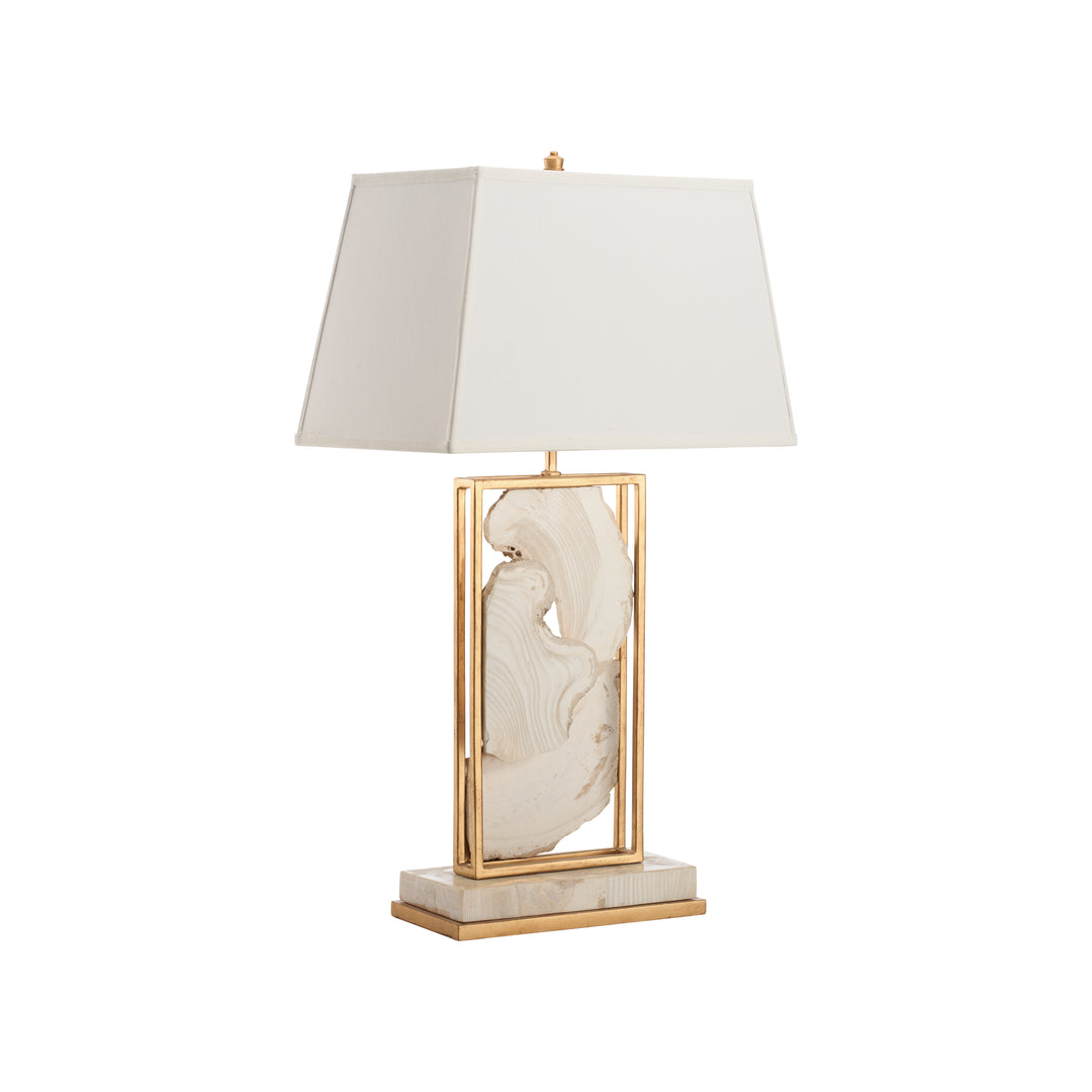 White Stone Table Lamp - 70389