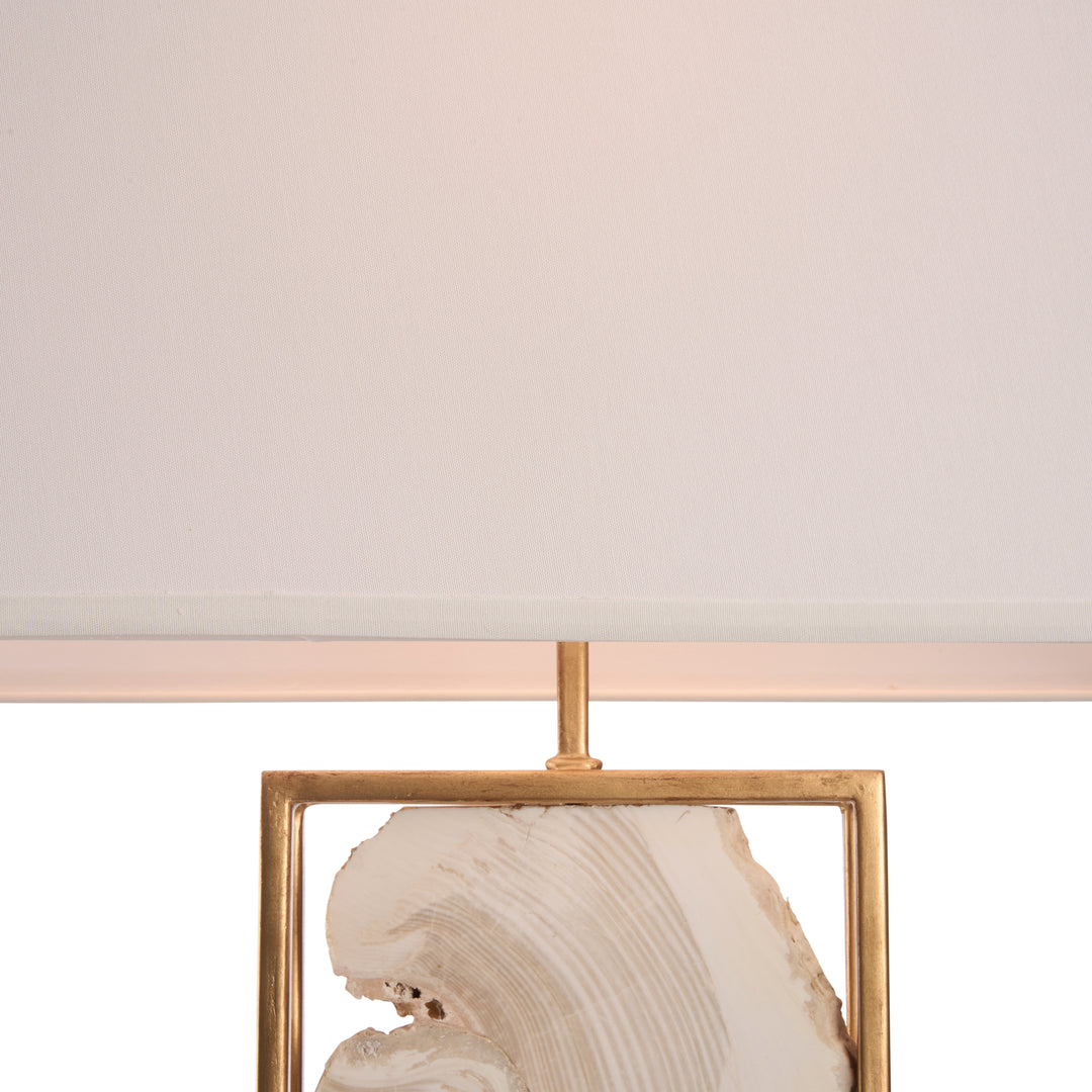 White Stone Table Lamp - 70389