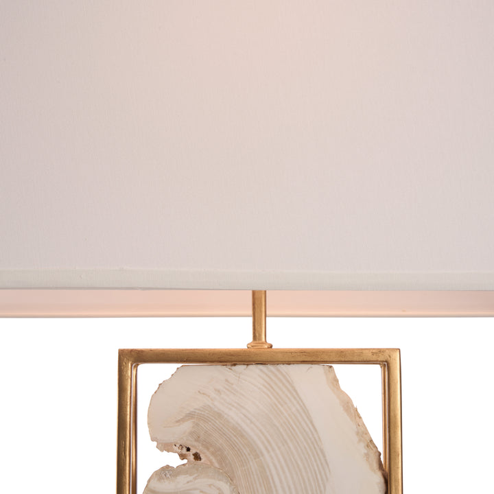White Stone Table Lamp - 70389