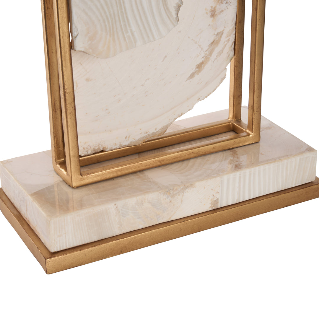 White Stone Table Lamp - 70389