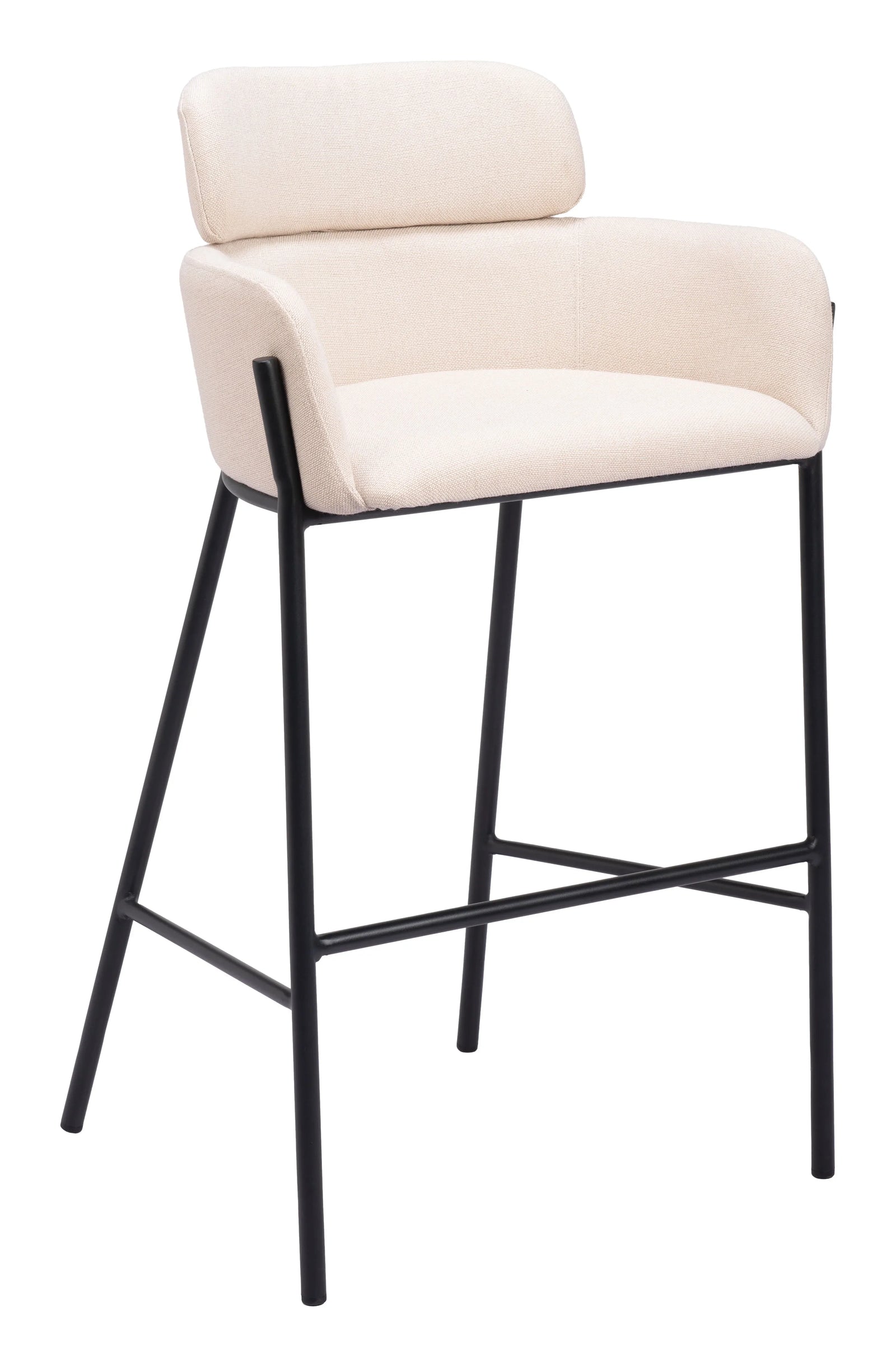 Zuo Bremor Barstool Beige BAR STOOLS + COUNTER STOOLS
