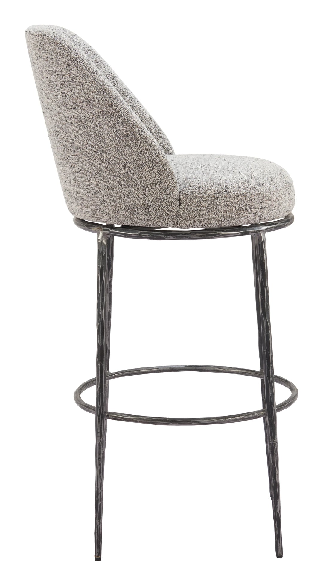 Nordhavn Swivel Barstool Gray - AmericanHomeFurniture