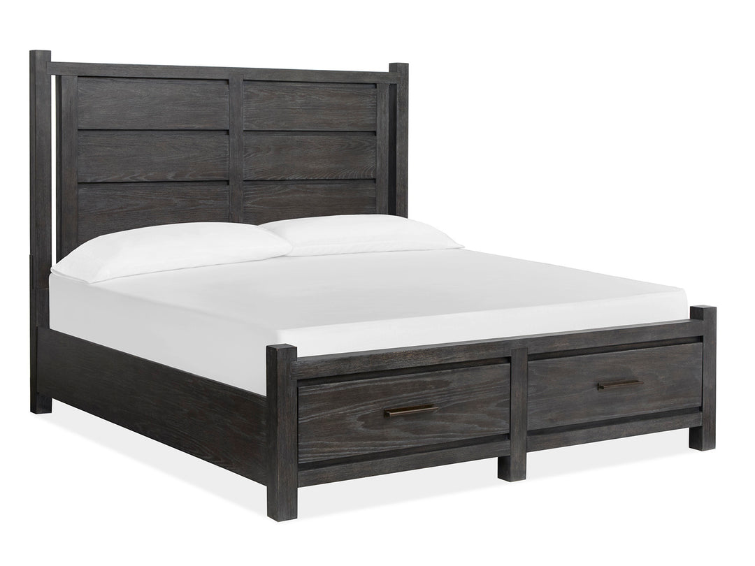 Plum Creek Ravenwood Black California King Panel Storage Bed - B5990-74A