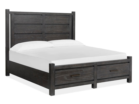 Plum Creek Ravenwood Black California King Panel Storage Bed - B5990-74A