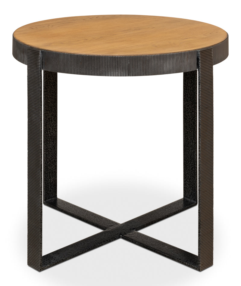 American Home Furniture | Sarreid - Ragsdale Side Table - Heather Grey