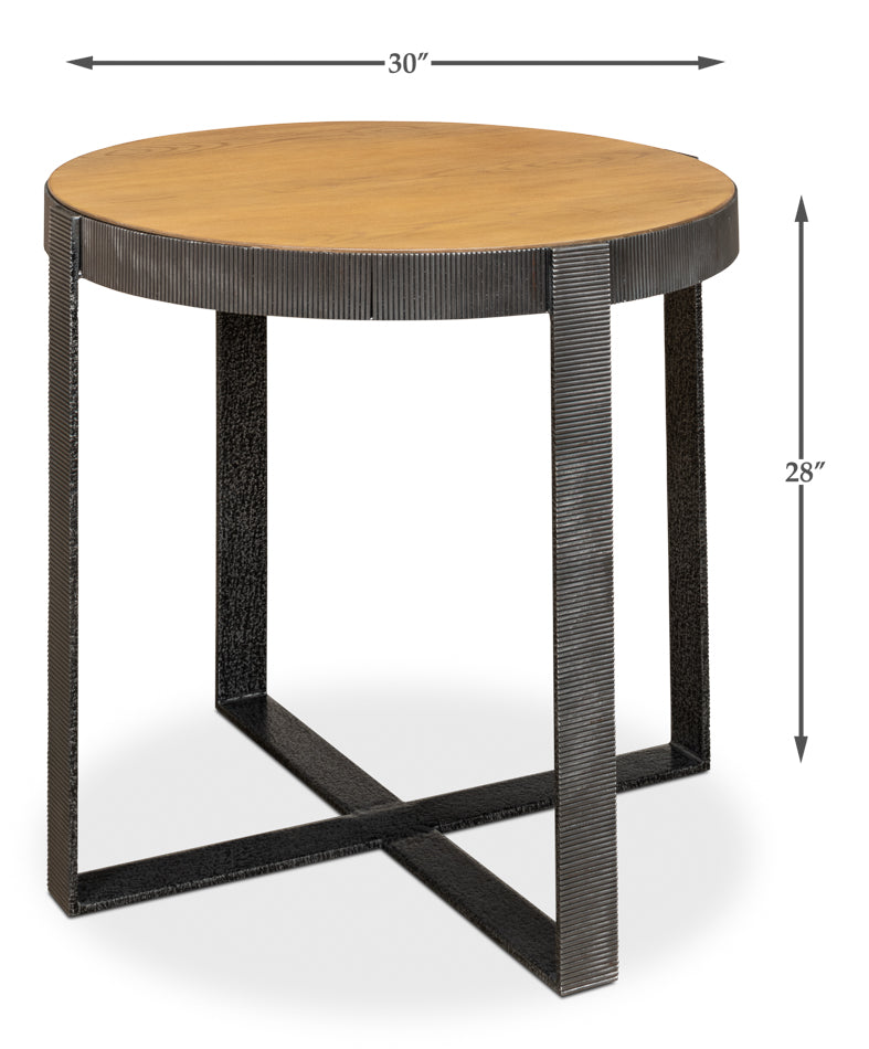 American Home Furniture | Sarreid - Ragsdale Side Table - Heather Grey