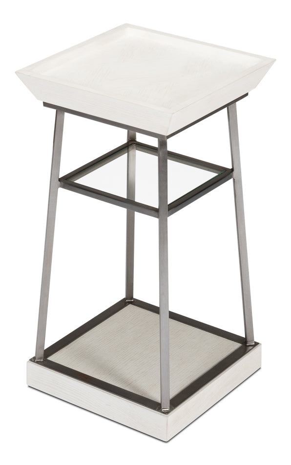 American Home Furniture | Sarreid - Hunt Country Drink Table - Working White 