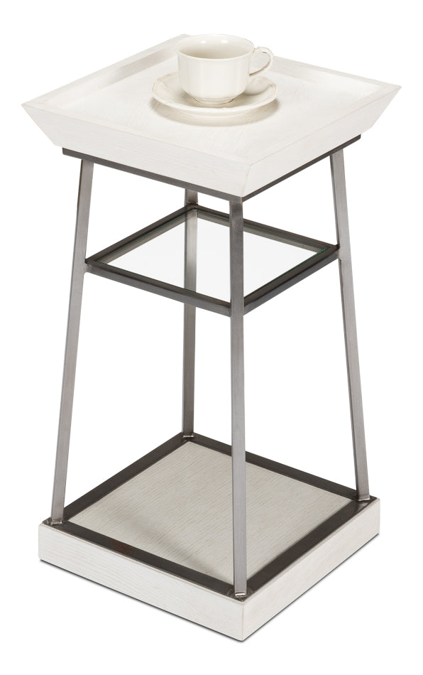 American Home Furniture | Sarreid - Hunt Country Drink Table - Working White 