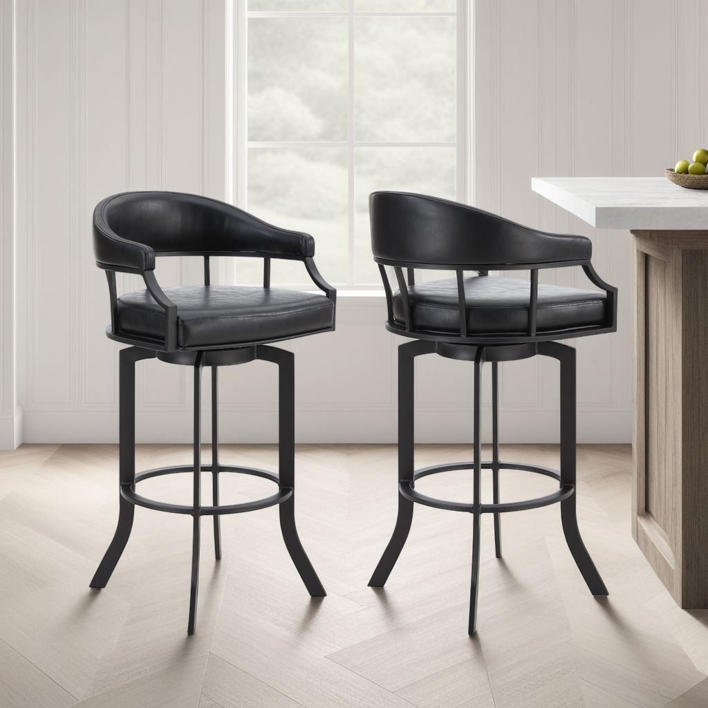 24"W x 24"D x 38"H / Black/Black Powder Coated