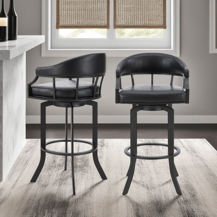 24"W x 24"D x 42"H / Black/Black Powder Coated