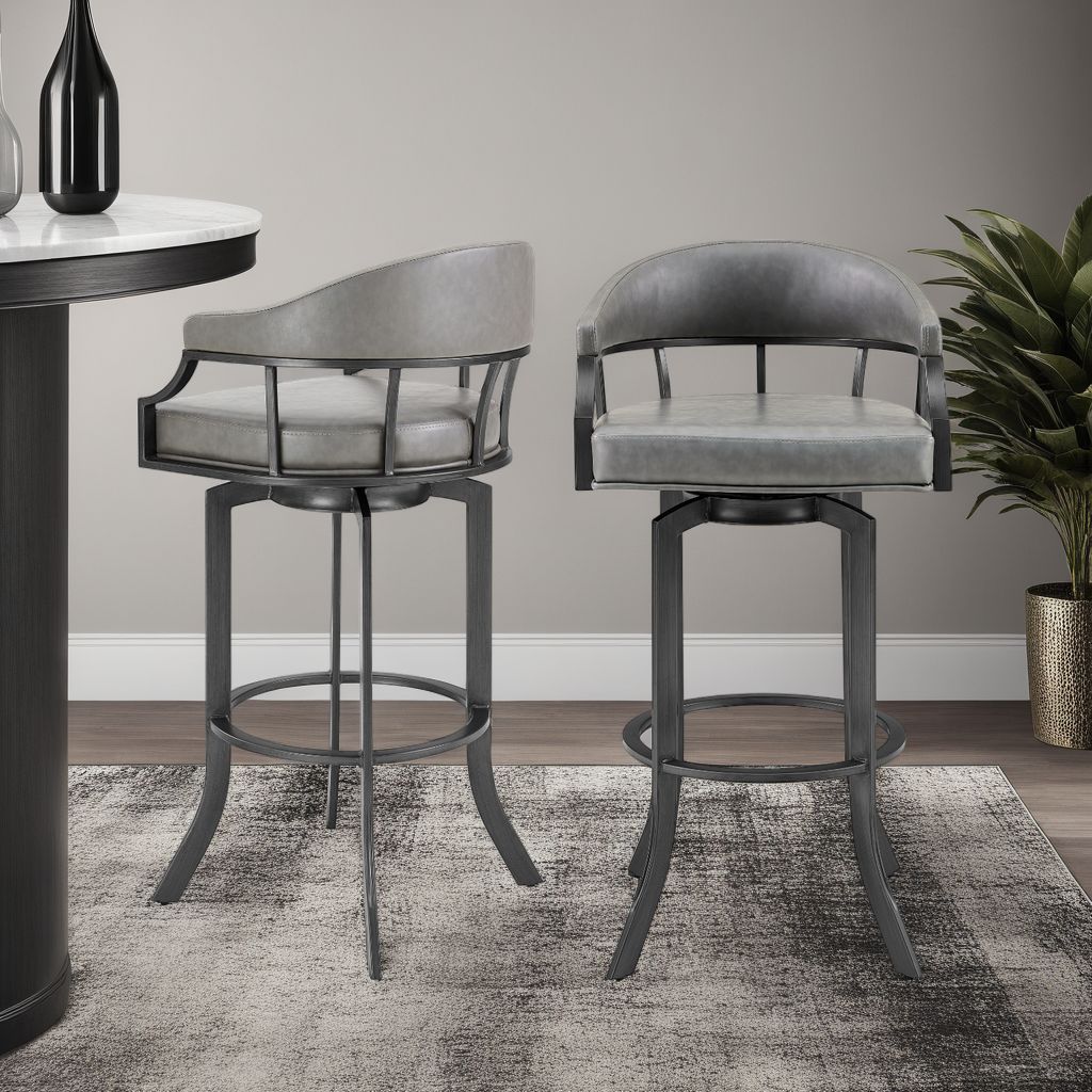 24"W x 24"D x 42"H / Gray/Mineral Finish